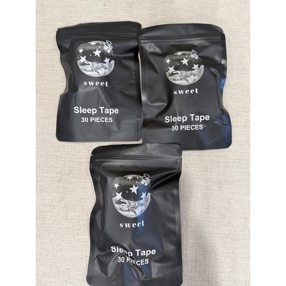 Sweet Sleep Mouth Tape 30 Pieces Per Pack Lot of 3 90 Day Supply Nasal Breathing